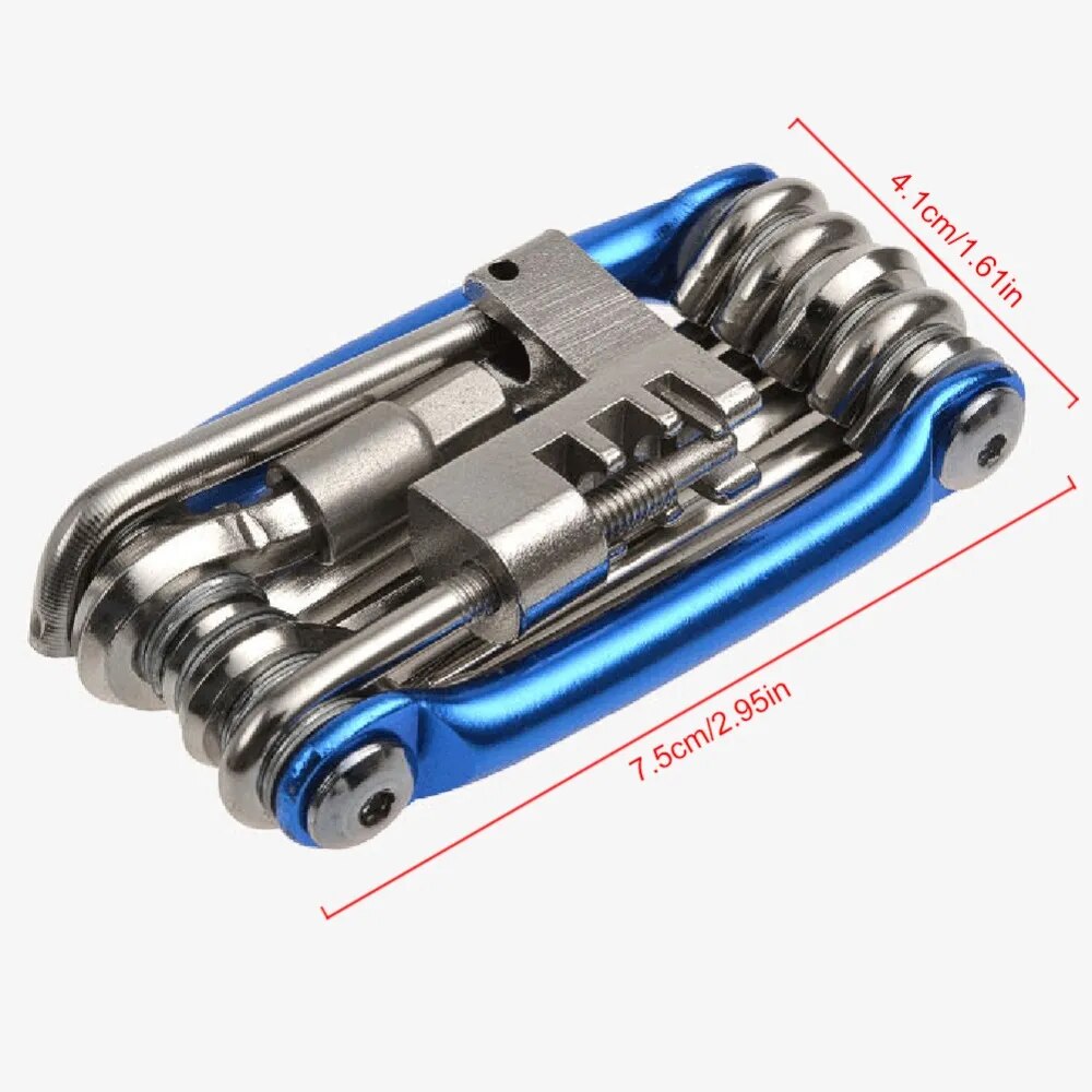 Multifunction 11 In1 Bicycle Repairing Set Bike Bike Repair Tool Kit Wrench Screwdriver Chain Hex Spoke Mountain Cycling Tools