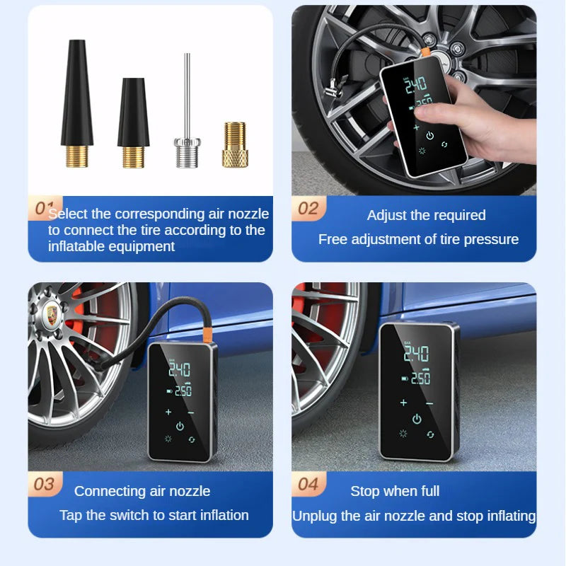 Portable Mini Tyre Air Inflator 150psi